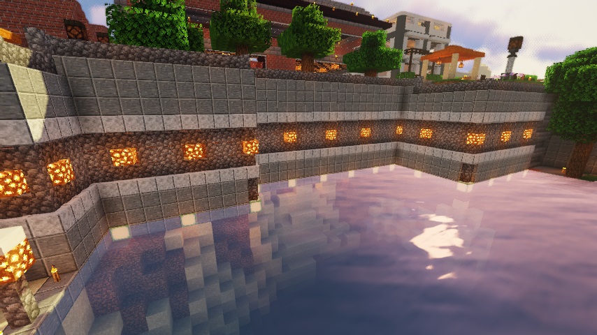 マイクラ建築 開拓島を城壁で囲おう ゲームnowな日々